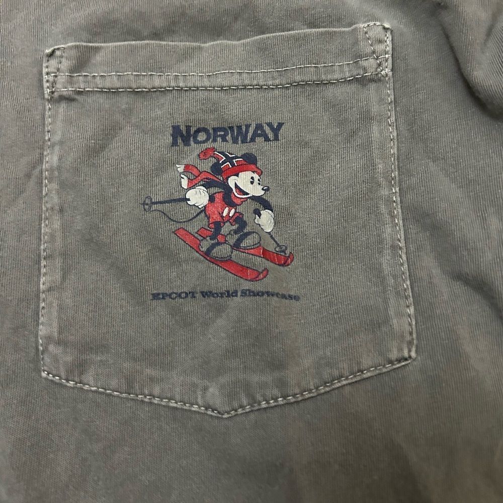 Disney Parks Norway Epcot World Showcase Mickey Skiing Long Sleeve T-shirt - Picture 3 of 5